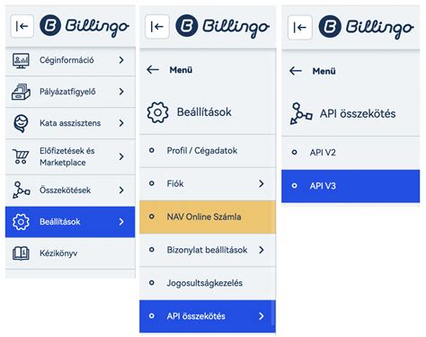 irány a billingo|Billingo fiók beállítása